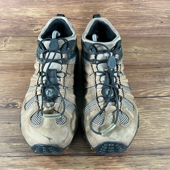 Merrell Chameleon 8 Brown Leather Slip-On Hiking Shoes Men’s Size 11.5 - Picture 6 of 11